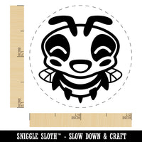 Cute Bee Laughing LOL Rubber Stamp for Stamping Crafting Planners