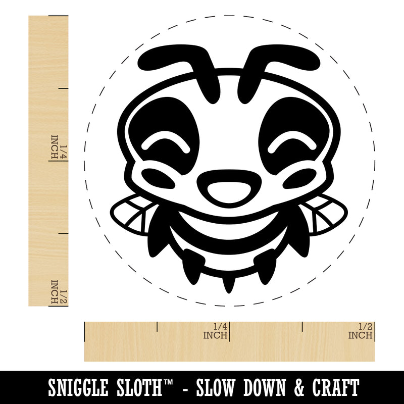 Cute Bee Laughing LOL Rubber Stamp for Stamping Crafting Planners