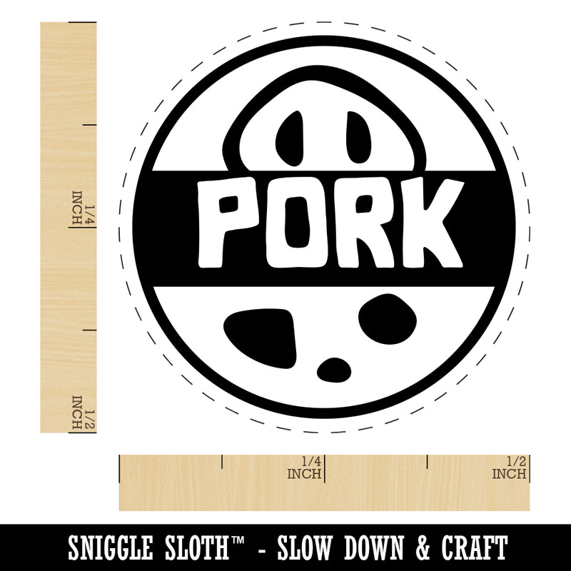 Food Label Pork Rubber Stamp for Stamping Crafting Planners