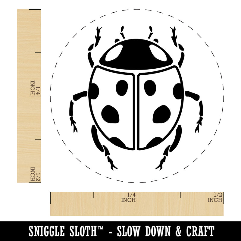 Ladybug Drawing Rubber Stamp for Stamping Crafting Planners