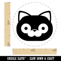 Round Cat Face Shocked Rubber Stamp for Stamping Crafting Planners