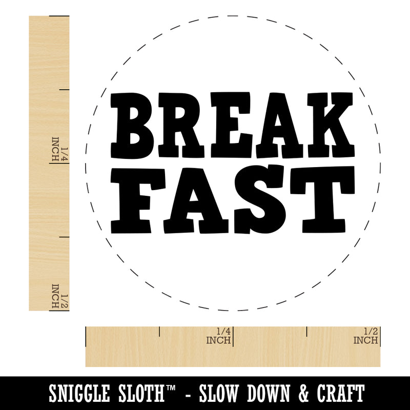 Breakfast Meal Fun Text Rubber Stamp for Stamping Crafting Planners