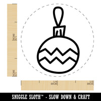 Christmas Xmas Ornament Zig Zag Doodle Rubber Stamp for Stamping Crafting Planners