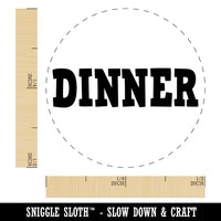 Dinner Meal Fun Text Rubber Stamp for Stamping Crafting Planners
