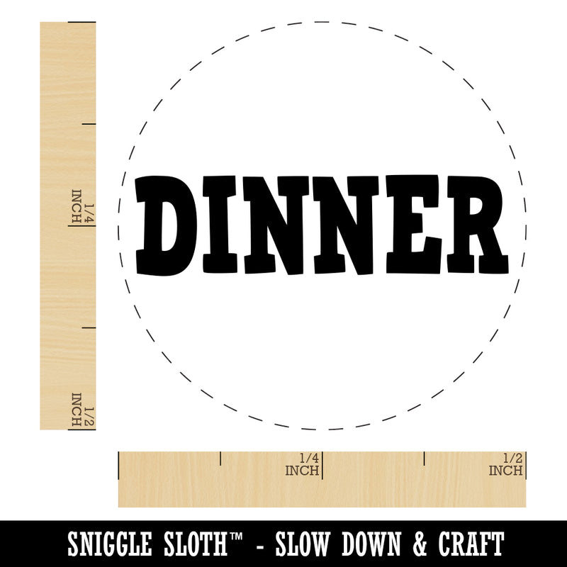 Dinner Meal Fun Text Rubber Stamp for Stamping Crafting Planners