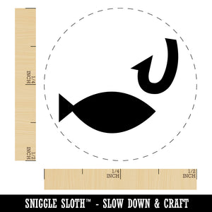 Fish and Hook Fishing Rubber Stamp for Stamping Crafting Planners