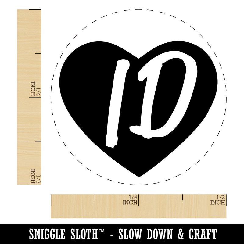 ID Idaho State in Heart Rubber Stamp for Stamping Crafting Planners