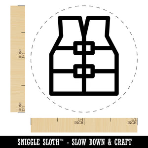 Life Jacket Vest Icon Rubber Stamp for Stamping Crafting Planners