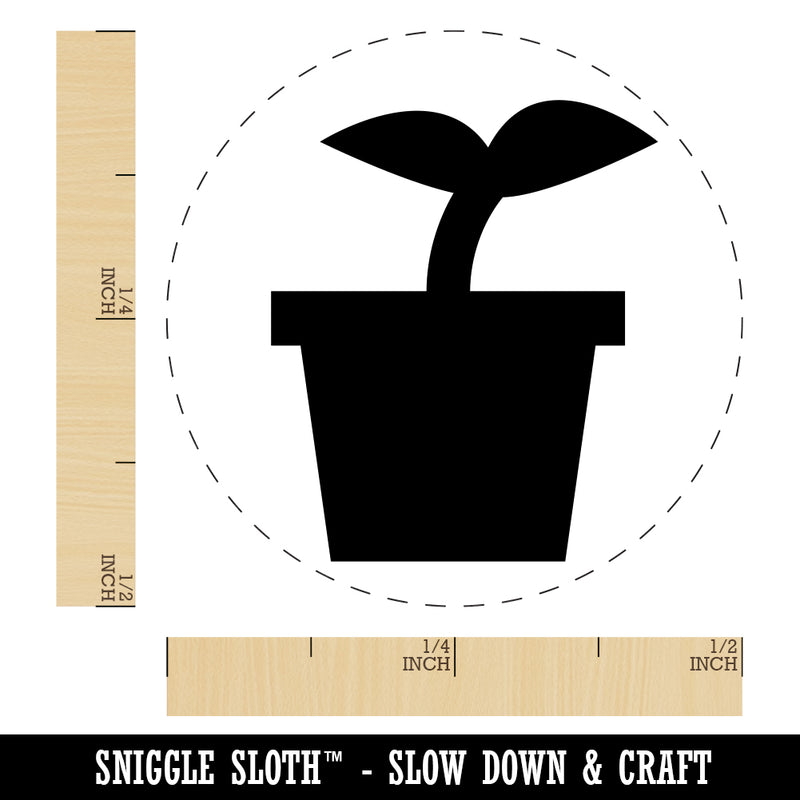 Plant Sprout Gardening Solid Rubber Stamp for Stamping Crafting Planners