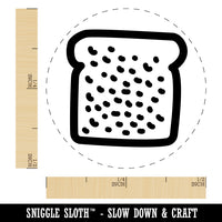 Slice of Bread Toast Doodle Rubber Stamp for Stamping Crafting Planners