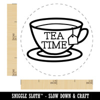 Tea Time Cup Rubber Stamp for Stamping Crafting Planners