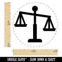 Tipping Scales of Justice Legal Lawyer Icon Rubber Stamp for Stamping Crafting Planners