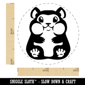 Chubby Cheek Hamster Rubber Stamp for Stamping Crafting Planners