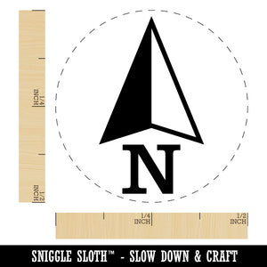 Compass Arrow Direction Due North Rubber Stamp for Stamping Crafting Planners