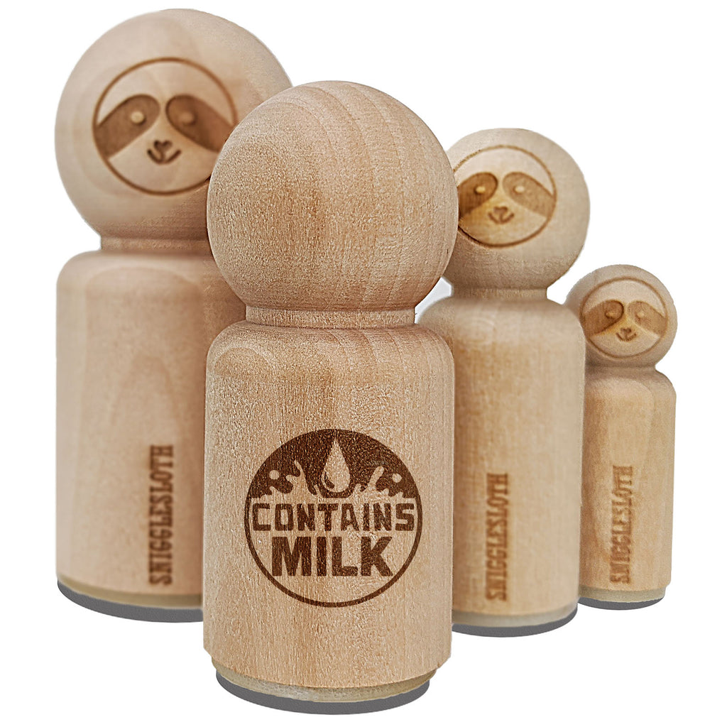 Contains Milk Allergy Warning Rubber Stamp for Stamping Crafting Planners