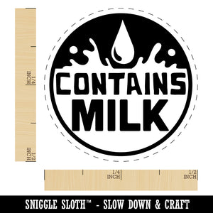 Contains Milk Allergy Warning Rubber Stamp for Stamping Crafting Planners