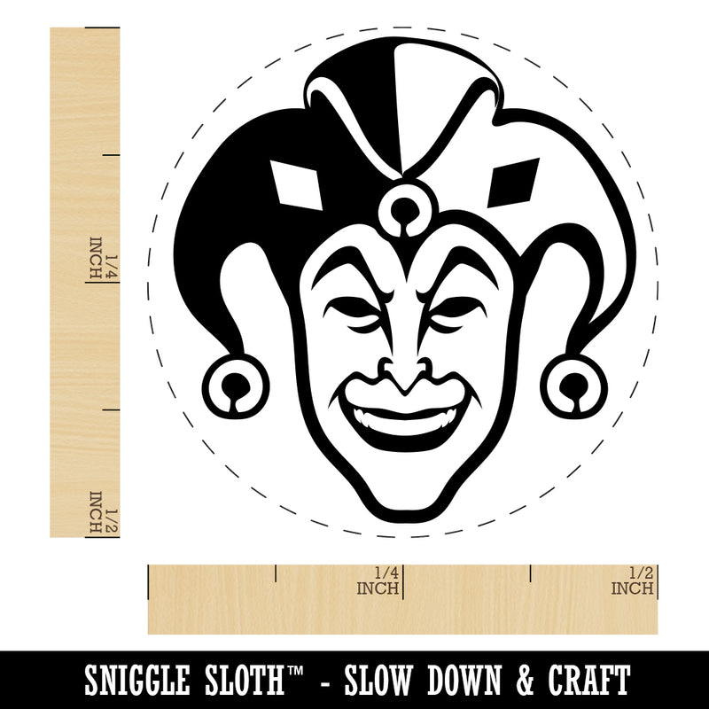 Court Jester Joker Harlequin Rubber Stamp for Stamping Crafting Planners