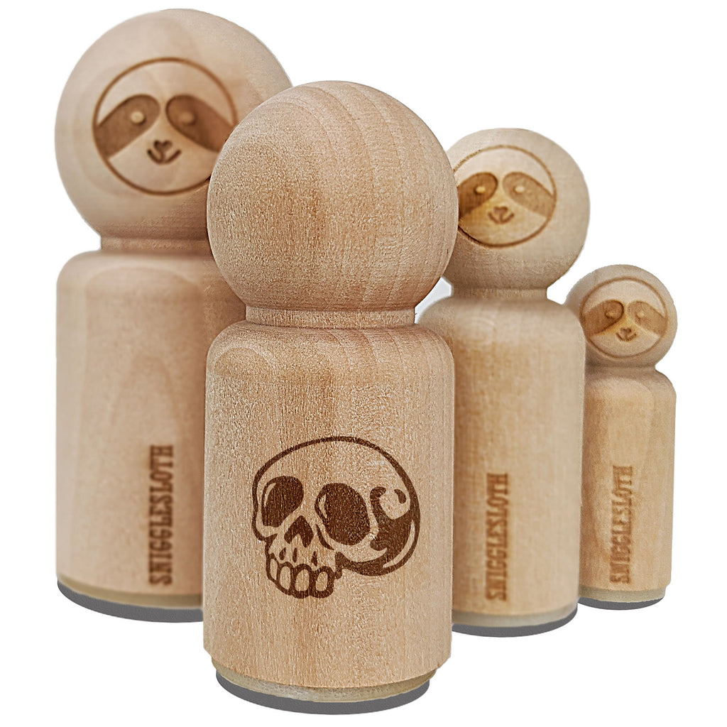 Creepy Skull Halloween Rubber Stamp for Stamping Crafting Planners