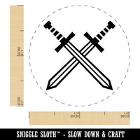 Crossed Swords Battle Icon Rubber Stamp for Stamping Crafting Planners