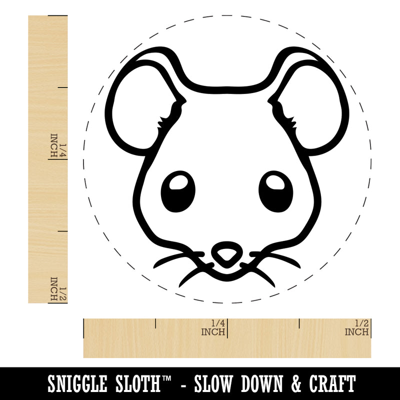 Cute Mouse Face Rubber Stamp for Stamping Crafting Planners