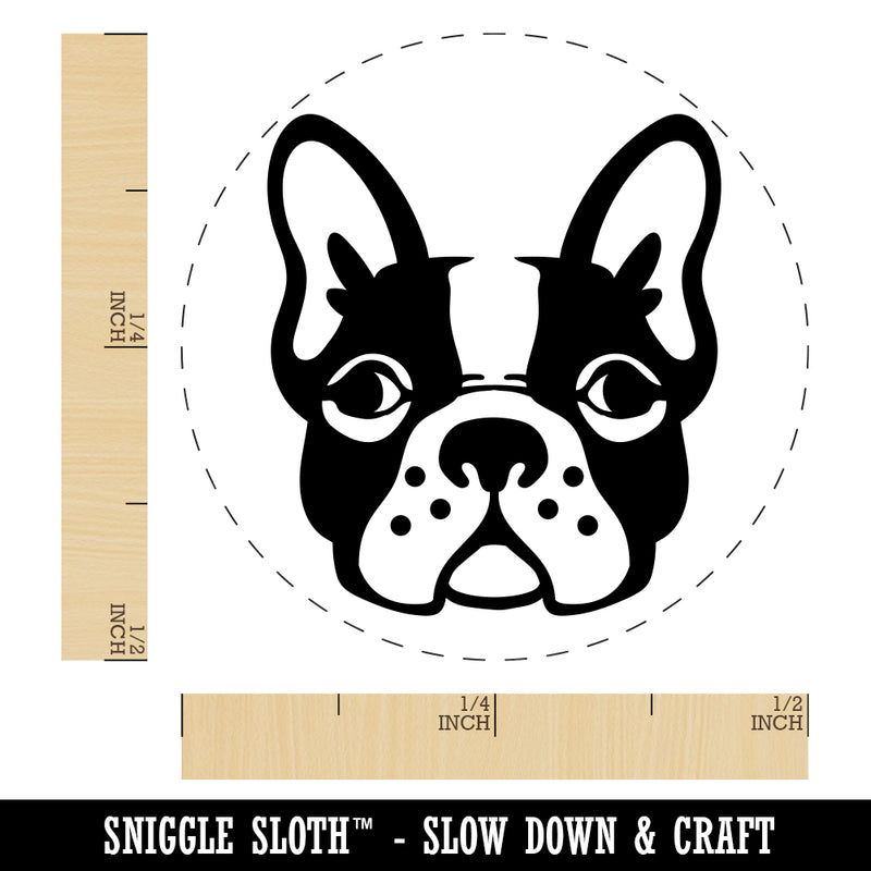 French Bulldog Face Rubber Stamp for Stamping Crafting Planners