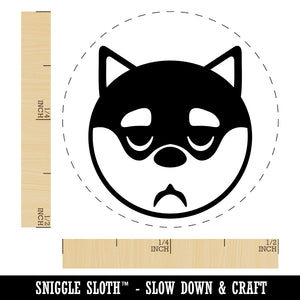Husky Dog Face Sleepy Tired Rubber Stamp for Stamping Crafting Planners
