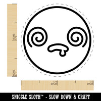 Kawaii Cute Dazed Confused Drool Face Rubber Stamp for Stamping Crafting Planners