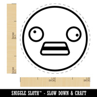 Kawaii Cute Derpy Crazy Face Rubber Stamp for Stamping Crafting Planners