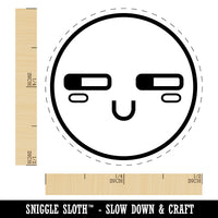 Kawaii Cute Suspicious Smile Rubber Stamp for Stamping Crafting Planners