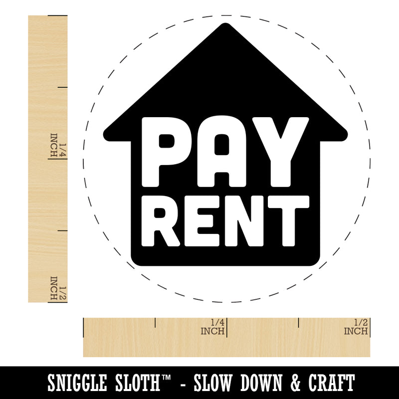 Pay Rent Planner Sticker Rubber Stamp for Stamping Crafting Planners