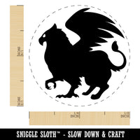 Regal Griffin Fantasy Silhouette Rubber Stamp for Stamping Crafting Planners