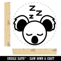 Sleepy Koala Head Rubber Stamp for Stamping Crafting Planners