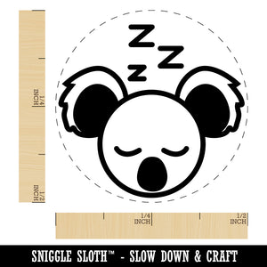 Sleepy Koala Head Rubber Stamp for Stamping Crafting Planners