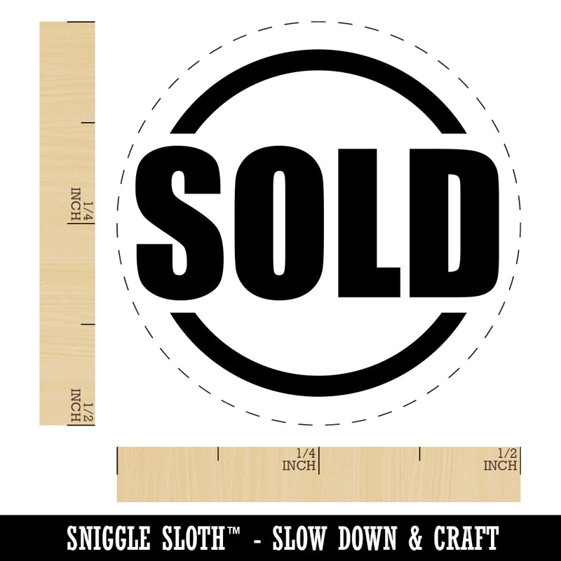 Sold Circle Rubber Stamp for Stamping Crafting Planners