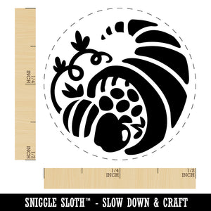 Thanksgiving Fall Cornucopia Rubber Stamp for Stamping Crafting Planners