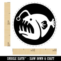 Toothy Angler Fish Rubber Stamp for Stamping Crafting Planners