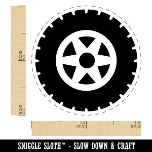 Wheel Tire Icon Rubber Stamp for Stamping Crafting Planners
