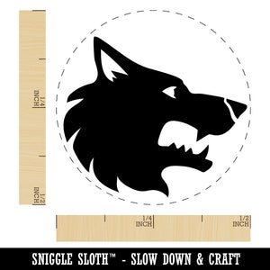 Wolf Head Side Profile Rubber Stamp for Stamping Crafting Planners