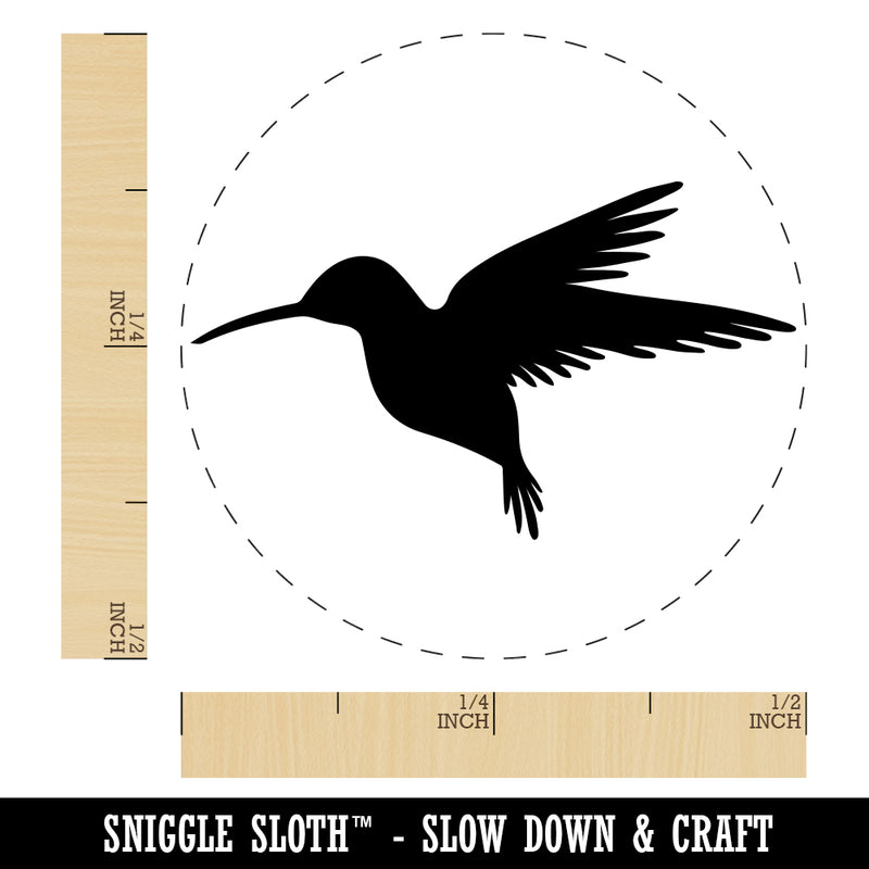 Hummingbird Silhouette Rubber Stamp for Stamping Crafting Planners