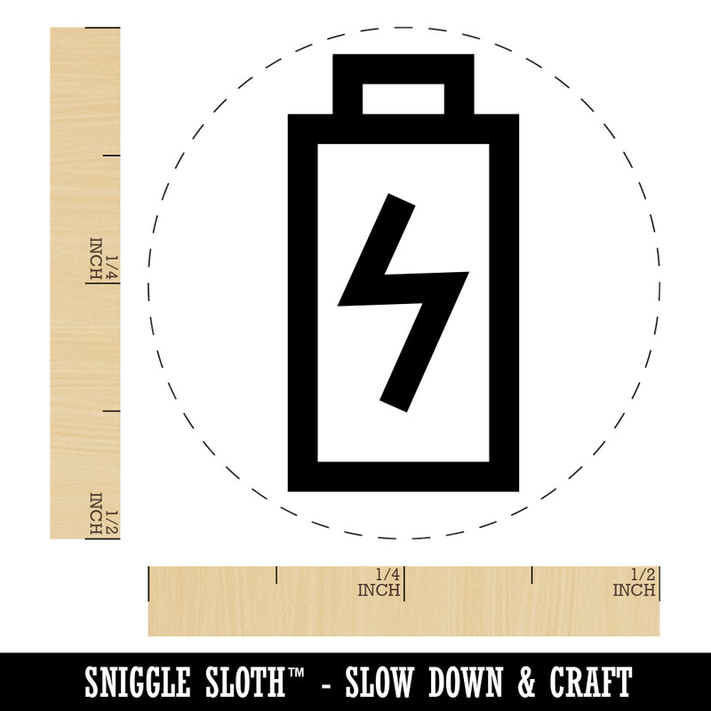 Battery Charging Symbol Doodle Rubber Stamp for Stamping Crafting Planners