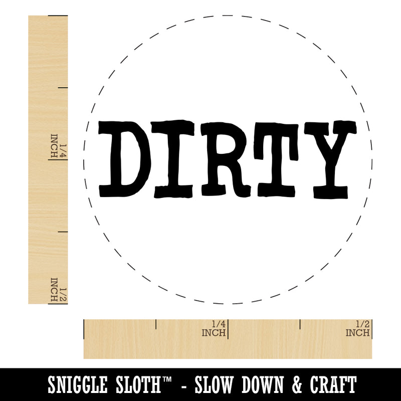 Dirty Fun Text Rubber Stamp for Stamping Crafting Planners