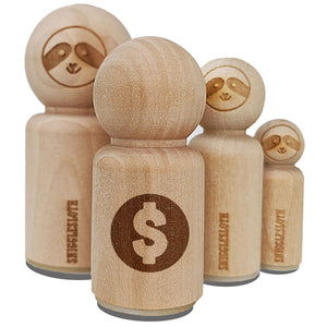 Dollar Sign Money in Circle Rubber Stamp for Stamping Crafting Planners