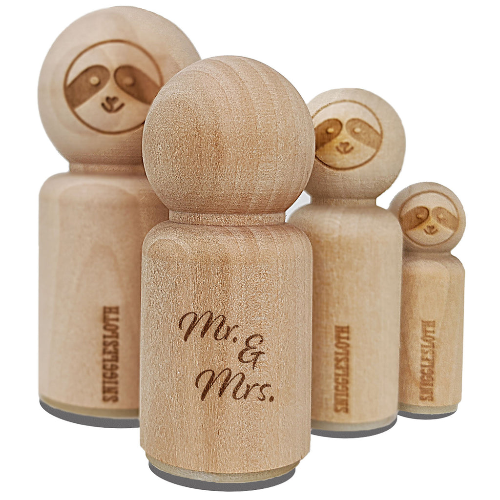 Mr. and Mrs. Married Couple Wedding Anniversary Rubber Stamp for Stamping Crafting Planners