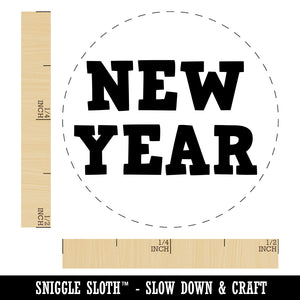 New Year Fun Text Rubber Stamp for Stamping Crafting Planners