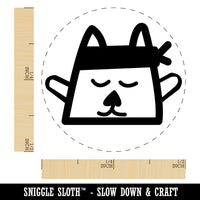 Ninja Kitty Cat Doodle Rubber Stamp for Stamping Crafting Planners