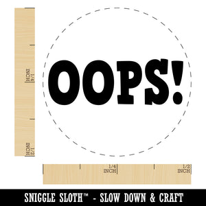 Oops Fun Text Rubber Stamp for Stamping Crafting Planners