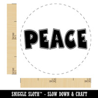 Peace Fun Text Rubber Stamp for Stamping Crafting Planners
