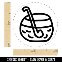 Punch Bowl Doodle Rubber Stamp for Stamping Crafting Planners