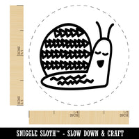 Sleepy Snail Rubber Stamp for Stamping Crafting Planners