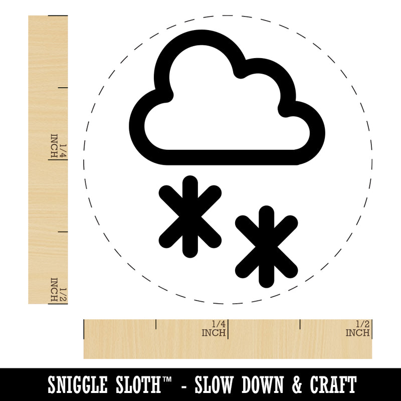 Snow Storm Icon Rubber Stamp for Stamping Crafting Planners